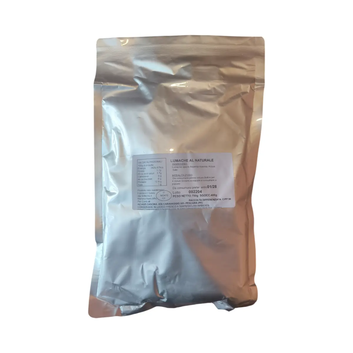 Chiocciole al Naturale 400g BUSTA